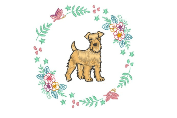 Dog with Flowers Embroidery Design Review