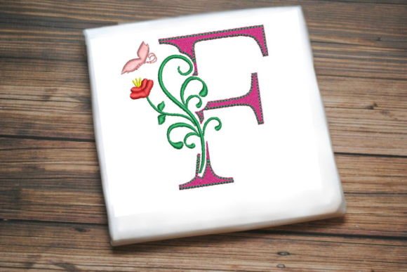 Floral Letter F with Butterfly Review