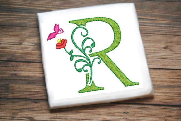 Floral Letter R with Butterfly Review