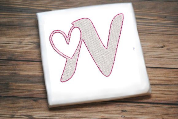 Letter N with Beautiful Heart Embroidery Review