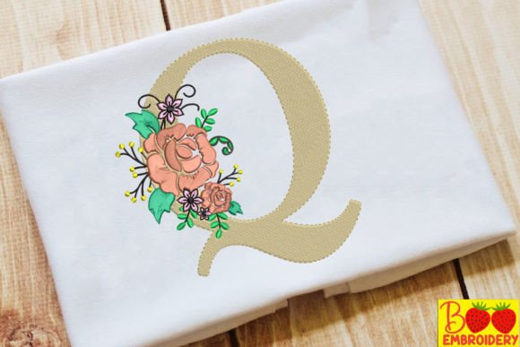 Letter Q and Flower Embroidery Review