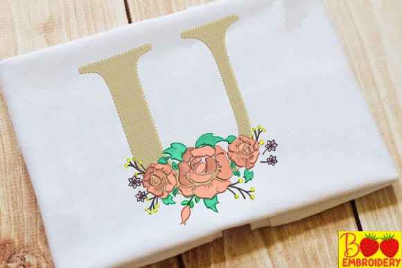 Letter U and Flower Embroidery Review