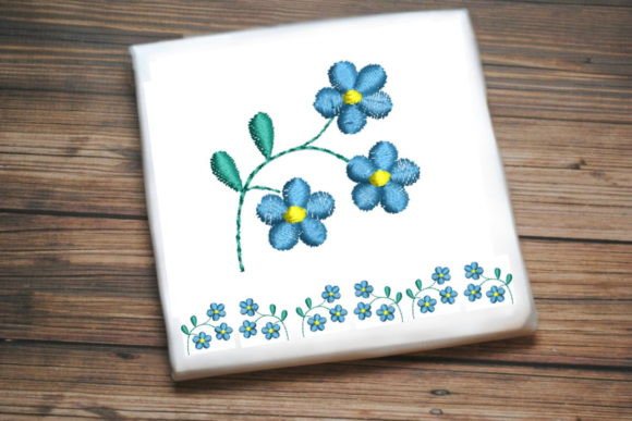 Small Blue Flowers Review for Business Merch